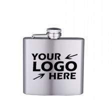 4 OZ Leather Cover Stainless Steel Hip Flask